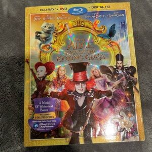Disney Alice Through the Looking Glass Blu-ray DVD - Gold and Multicolor